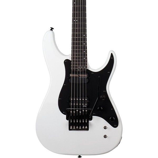 Schecter Guitar Research Sun Valley Super Shredder Floyd Rose Electric Guitar Gloss White Black Pickguard