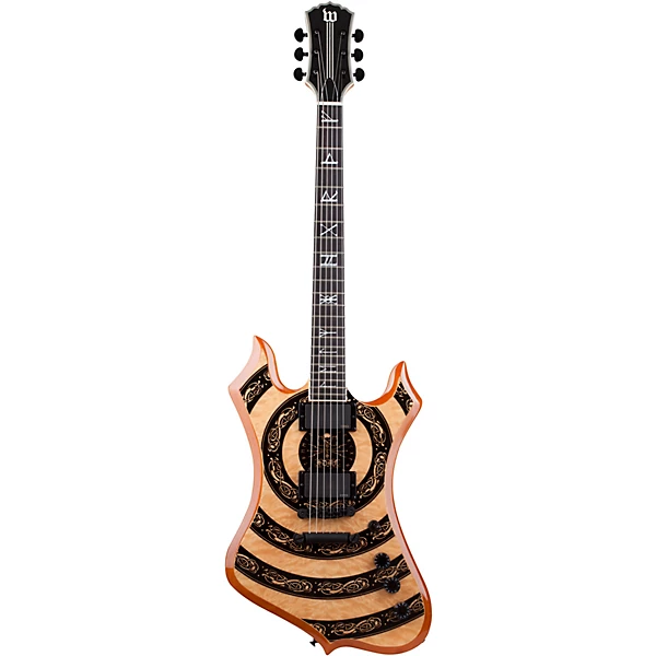 Wylde Audio Nomad Norse Dragon Bullseye Electric Guitar Rawtop 6 Wylde Audio Nomad Norse Dragon Bullseye Electric Guitar Rawtop