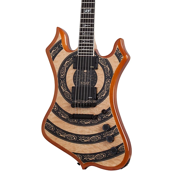 Wylde Audio Nomad Norse Dragon Bullseye Electric Guitar Rawtop 10 Wylde Audio Nomad Norse Dragon Bullseye Electric Guitar Rawtop