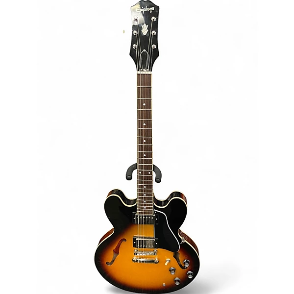Used Epiphone ES355 Vintage Sunburst Hollow Body Electric Guitar