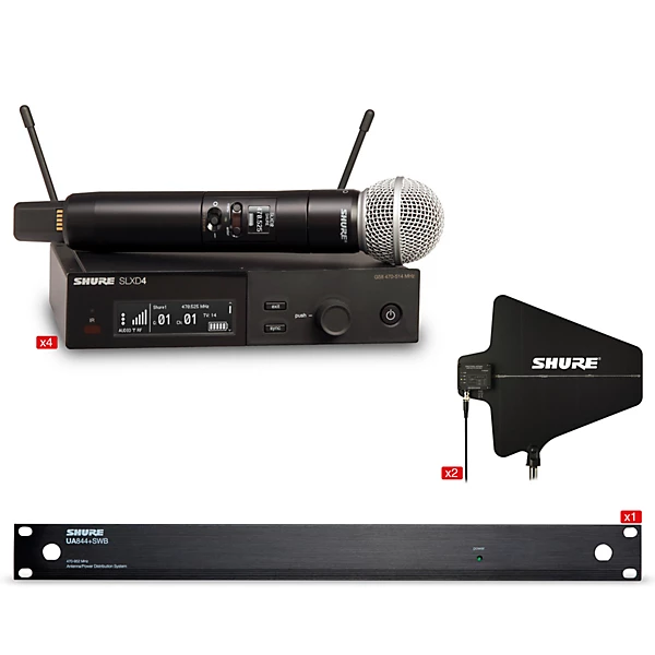 Shure SLXD 4 Handheld Wireless Microphone With Antenna Bundle Band J52