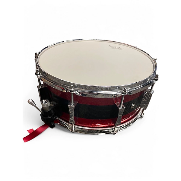 Used Pork Pie USA 14X6 8 Ply Maple Snare Red / Black Sparkle Drum 4 Used Pork Pie USA 14X6 8 Ply Maple Snare Red / Black Sparkle Drum