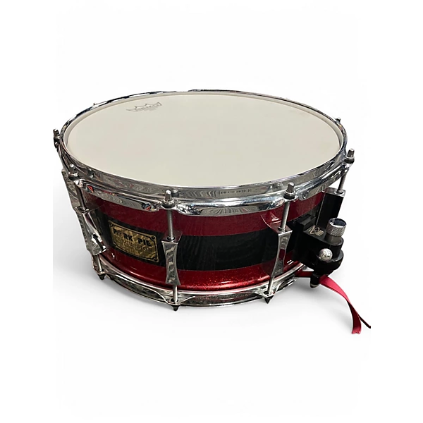Used Pork Pie USA 14X6 8 Ply Maple Snare Red / Black Sparkle Drum 6 Used Pork Pie USA 14X6 8 Ply Maple Snare Red / Black Sparkle Drum