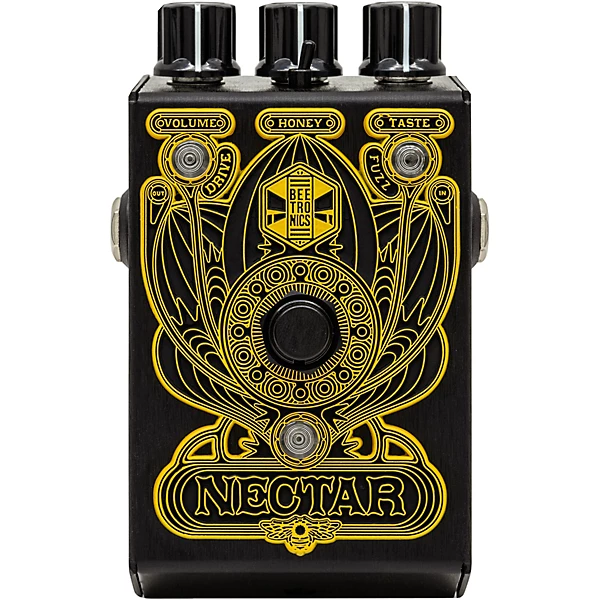 Beetronics FX Nectar Tone Sweetener Babee Series Overdrive & Fuzz Effects Pedal Black Anodized