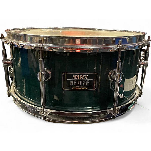 Used Mapex 6.5X14 Mars Pro Series Snare Trans Teal Drum