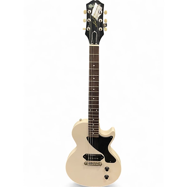 Used Epiphone Billie Joe Armstrong LES PAUL Junior WHITE Solid Body Electric Guitar