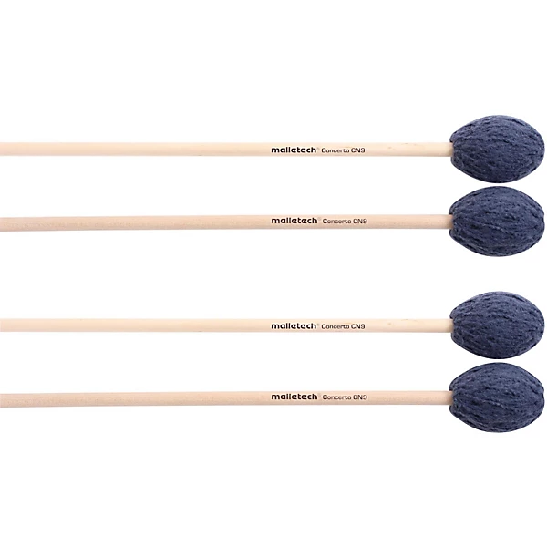 Malletech Concerto Marimba Mallets Set of 4 (2 Matched Pairs) Blue
