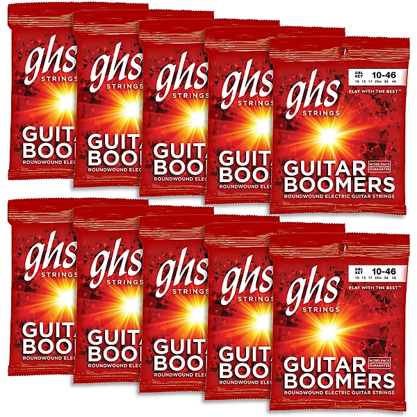 GHS GBL-10 Boomers Light Roundwound Electric Guitar Strings 10-Pack