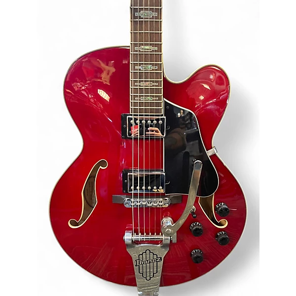 Used Ibanez AFS75T Artcore Candy Apple Red Hollow Body Electric Guitar