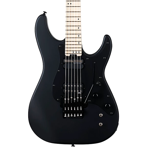 Schecter Guitar Research Sun Valley Super Shredder Floyd Rose Electric Guitar Satin Black Black Pickguard