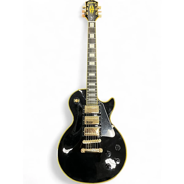Used 2020 Epiphone Joe Bonamassa Les Paul Custom Black Beauty Black Solid Body Electric Guitar