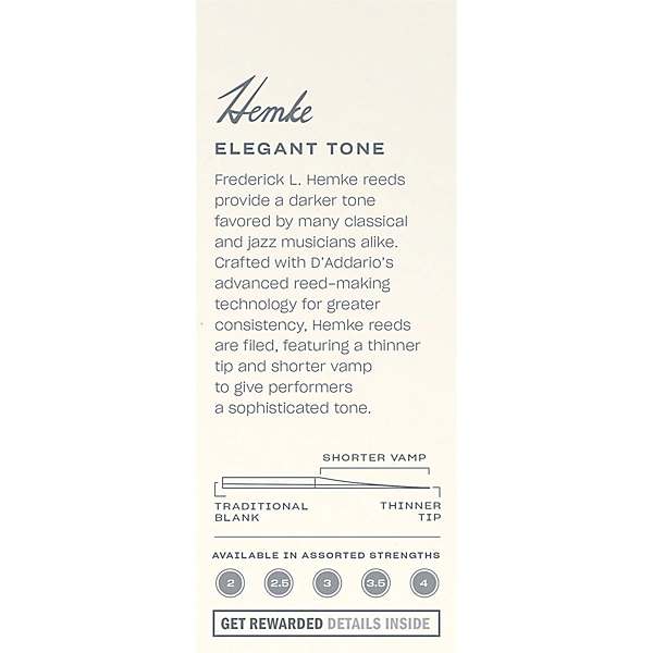 Frederick Hemke Baritone Saxophone Reeds Strength 3 Box of 5 4 Frederick Hemke Baritone Saxophone Reeds Strength 3 Box of 5