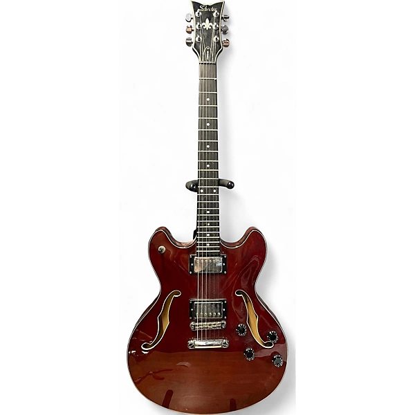 Used Schecter Guitar Research Corsair Red Hollow Body Electric Guitar