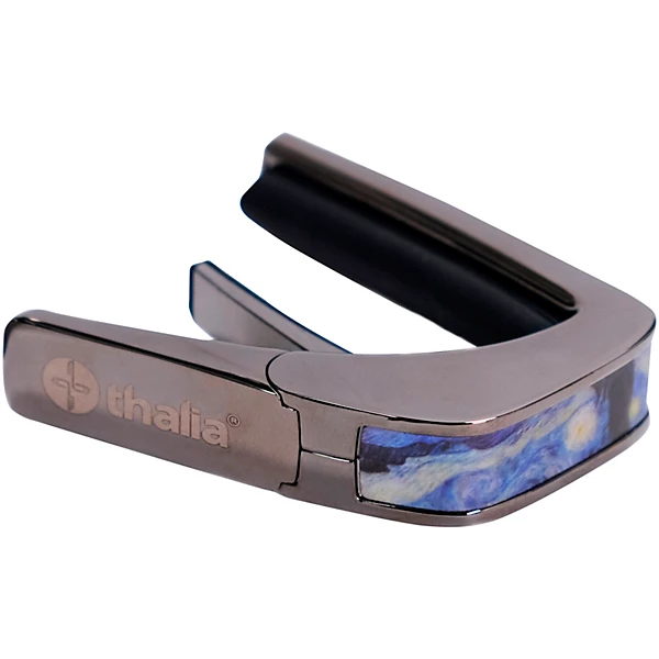 Thalia Deluxe Series Black Chrome Guitar Capo Starry Night 4 Thalia Deluxe Series Black Chrome Guitar Capo Starry Night
