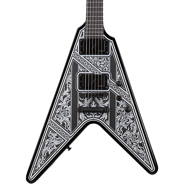 Schecter Guitar Research V-1 Przym Palladium Electric Guitar Gloss Black