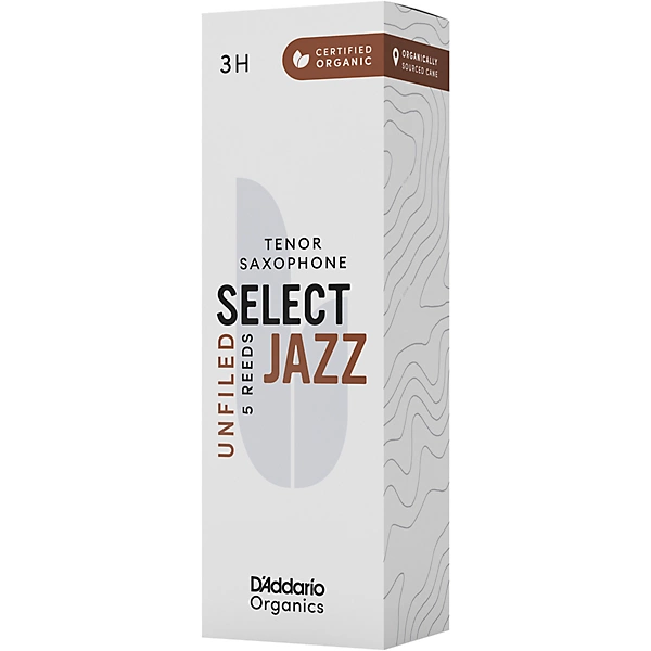 D'Addario Woodwinds Select Jazz, Tenor Saxophone Reeds - Unfiled,Box of 5 3H 6 D'Addario Woodwinds Select Jazz, Tenor Saxophone Reeds - Unfiled,Box of 5 3H