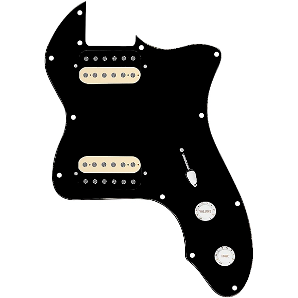 920D Custom 72 Thinline Tele Loaded Pickguard With Uncovered White Roughneck Humbuckers Black
