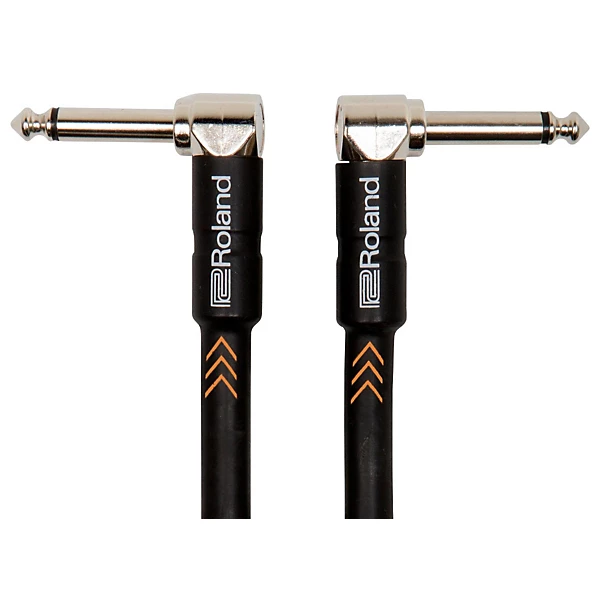 Roland Black Series 1/4 Angled/Angled Instrument Cable 3 ft. Black