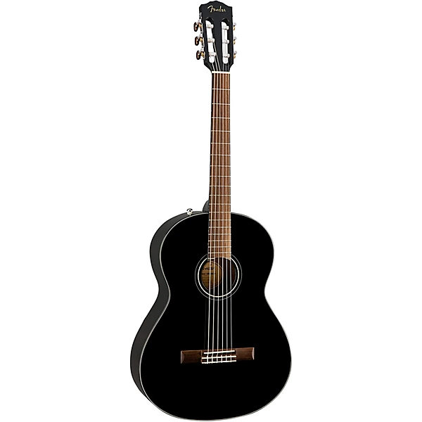 Fender CN-60S Nylon Acoustic Guitar Black 6 Fender CN-60S Nylon Acoustic Guitar Black
