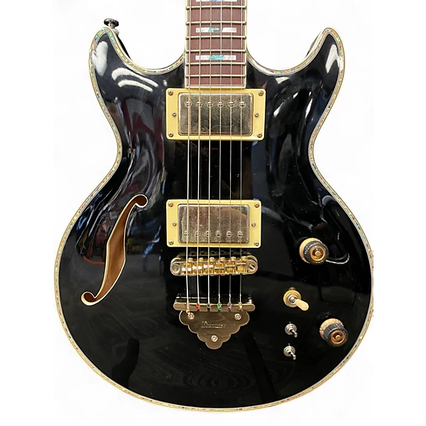 Used Ibanez ar520 Black and Gold Hollow Body Electric Guitar 4 Used Ibanez ar520 Black and Gold Hollow Body Electric Guitar