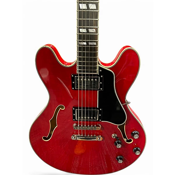 Used Eastman T486-rd Candy Apple Red Hollow Body Electric Guitar 6 Used Eastman T486-rd Candy Apple Red Hollow Body Electric Guitar