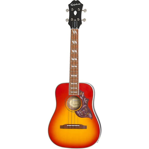 Epiphone Hummingbird Acoustic-Electric Tenor Ukulele Outfit Cherry