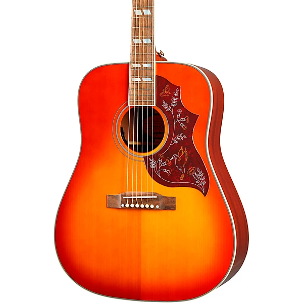 Epiphone Inspired by Gibson Hummingbird Acoustic-Electric Guitar Aged Cherry Sunburst
