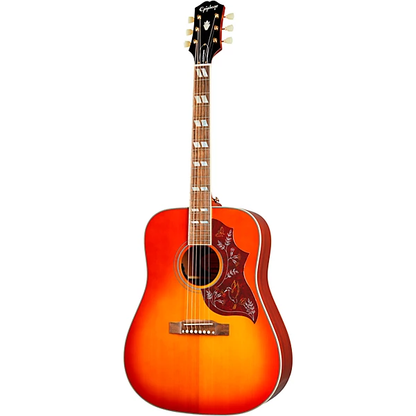 Epiphone Inspired by Gibson Hummingbird Acoustic-Electric Guitar Aged Cherry Sunburst 6 Epiphone Inspired by Gibson Hummingbird Acoustic-Electric Guitar Aged Cherry Sunburst