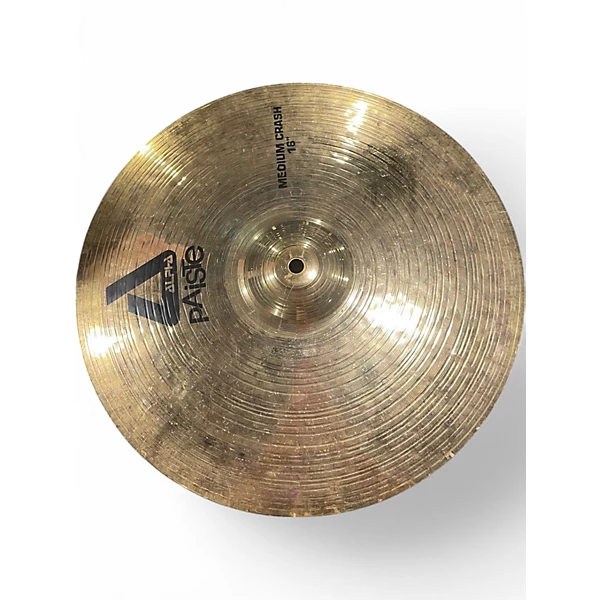 Used Paiste 16in Alpha Medium Crash Brilliant Cymbal