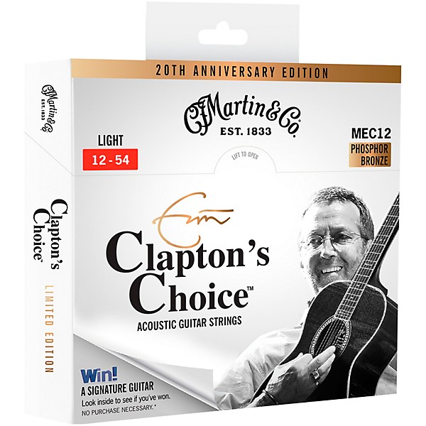 Martin MEC12 Martin Acoustic Clapton's Choice Light Phosphor Bronze Guitar Strings