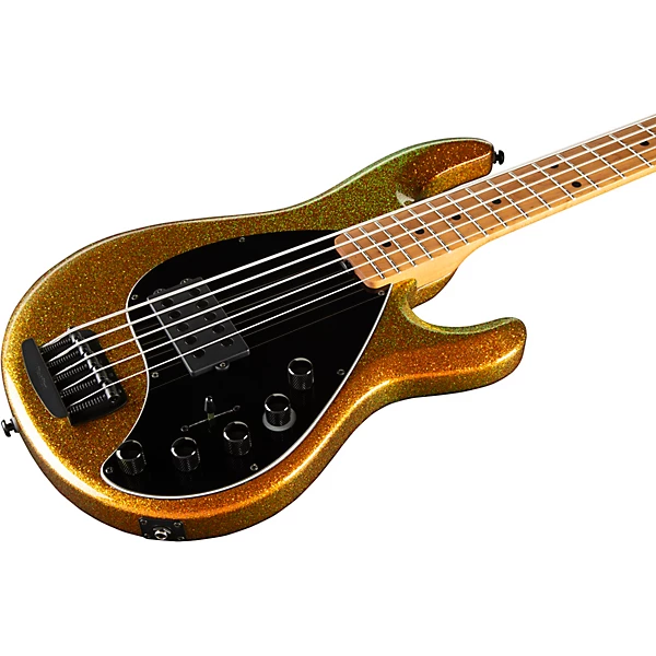 Ernie Ball Music Man DarkRay 5 H Ebony Fingerboard 5-String Electric Bass Gold Bar 10 Ernie Ball Music Man DarkRay 5 H Ebony Fingerboard 5-String Electric Bass Gold Bar