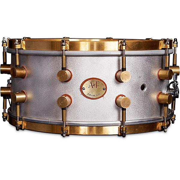 A&F DrumCo A&F'ers 14 x 4 in. Aluminum Snare with Untreaded Brass Hardware (Bell Series Snares)