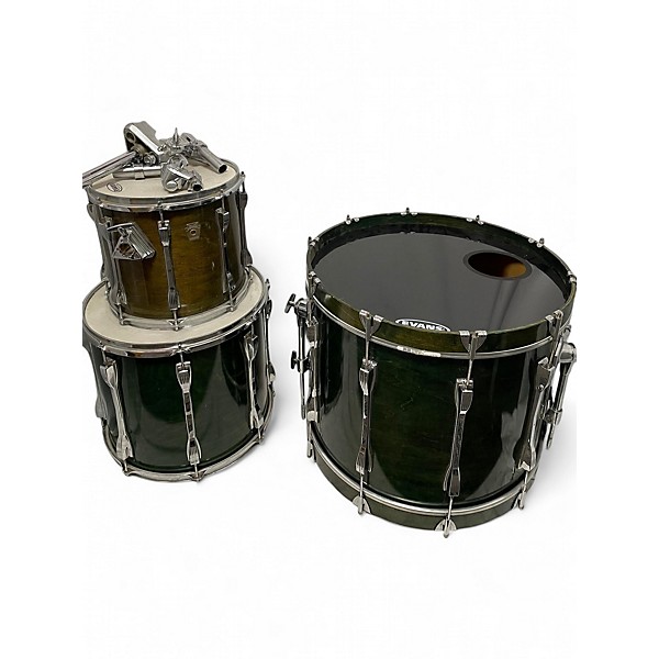 Used Ludwig 3 piece Classic Maple Emerald Shadow Drum Kit