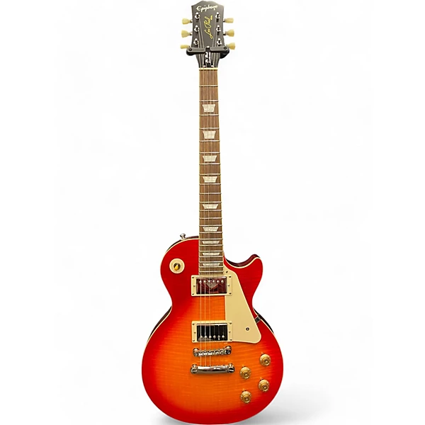Used 2021 Epiphone Custom 1959 Les Paul Standard Aged Dark Cherry Burst Solid Body Electric Guitar