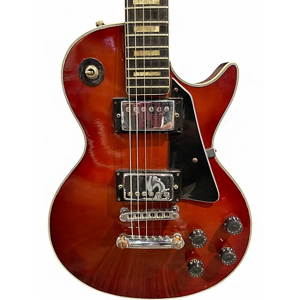 Vintage 1970s Hondo 1970's 2pu Electric Cherry Sunburst Solid Body Electric Guitar 4 Vintage 1970s Hondo 1970's 2pu Electric Cherry Sunburst Solid Body Electric Guitar
