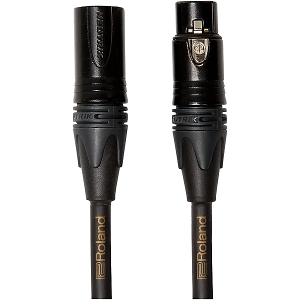 Roland Gold Series XLR Microphone Cable 15 ft. Black