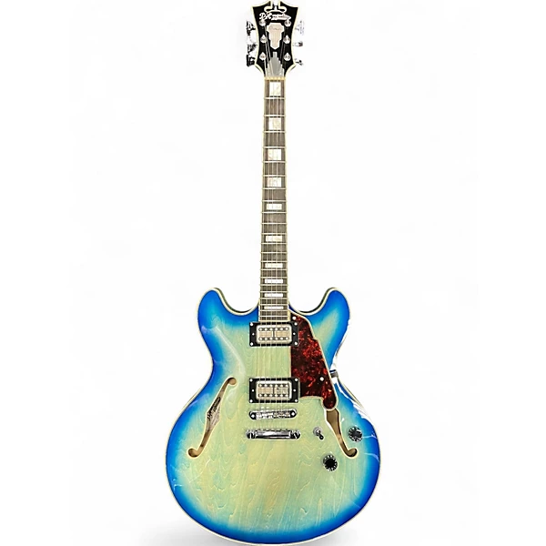 Used 2022 D'Angelico DAPDCXTBBCS Blue Burst Hollow Body Electric Guitar