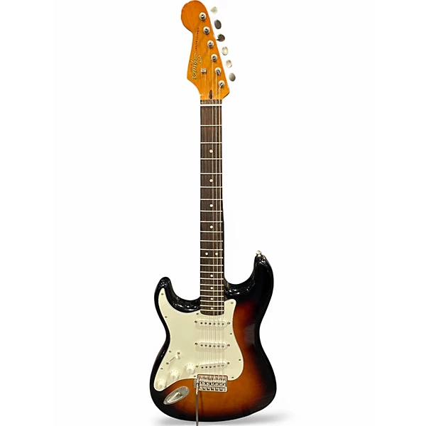 Used 2022 Squier Classic Vibe 2 Color Sunburst Solid Body Electric Guitar