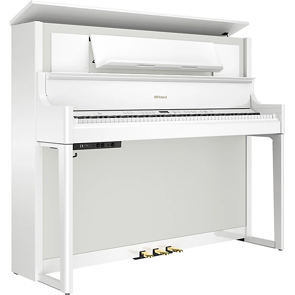Roland LX708 Premium Digital Upright Piano With Bench Polished White 4 Roland LX708 Premium Digital Upright Piano With Bench Polished White