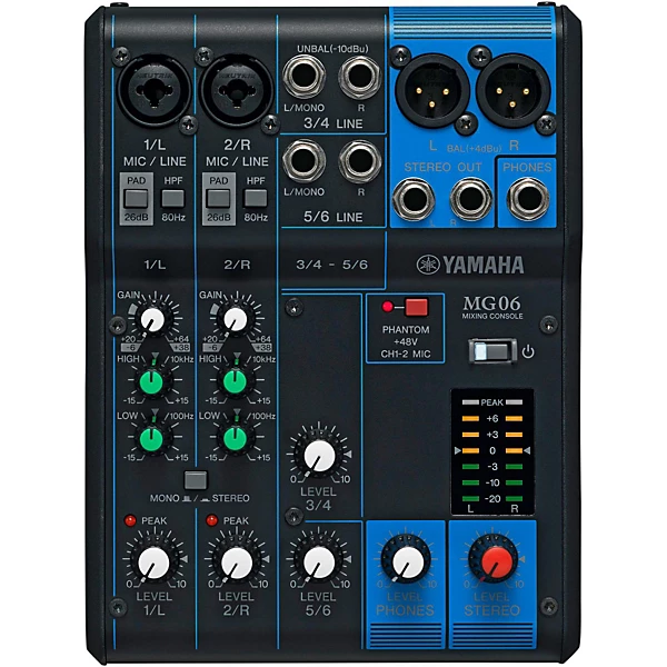 Yamaha MG06 6-Channel Mixer