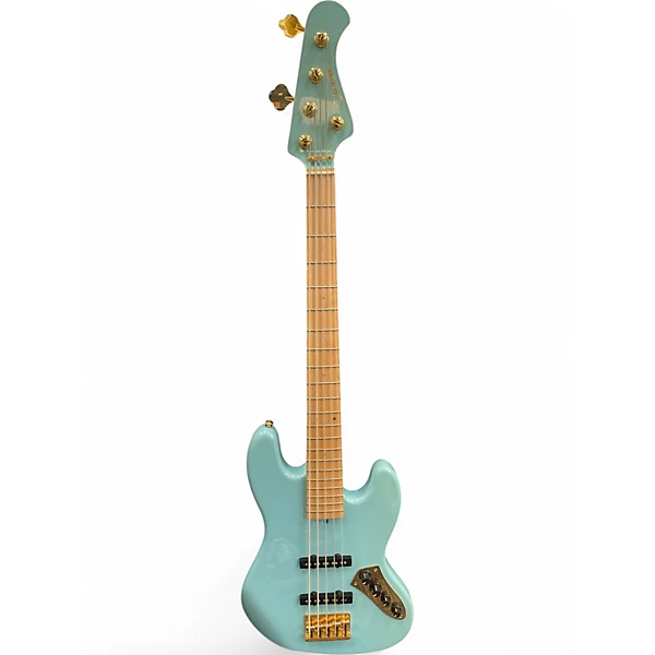 Used Allen Eden JAZZ BASS V Sonic Blue Electric Bass Guitar