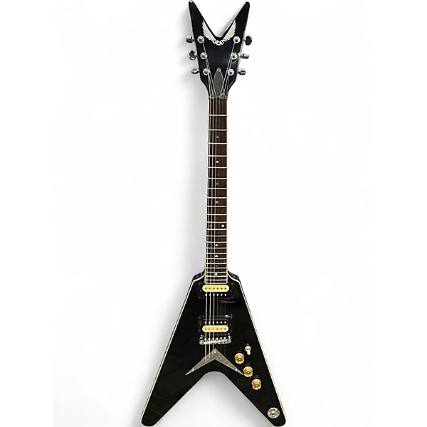 Used Dean V Stealth Black Solid Body Electric Guitar