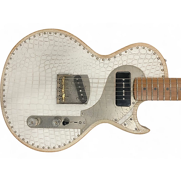 Used Paoletti Guitars Richard Fortus Signature #2 White Leather and Lacquer Solid Body Electric Guitar 4 Used Paoletti Guitars Richard Fortus Signature #2 White Leather and Lacquer Solid Body Electric Guitar