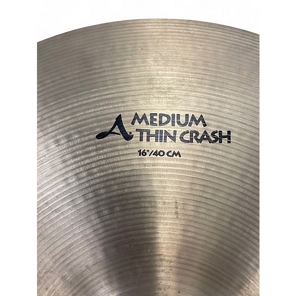 Used Zildjian 16in A Series Medium Thin Crash Cymbal