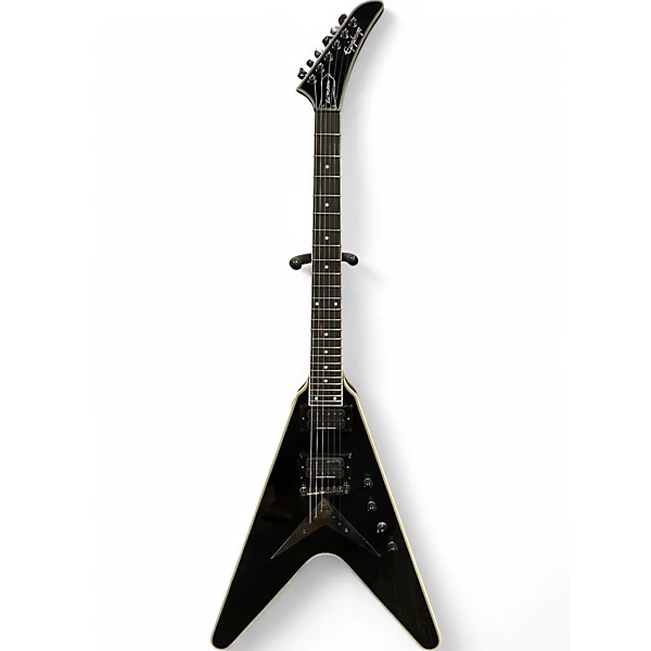 Used 2020s Epiphone DAVE MUSTAINE FLYING V CUSTOM Black Solid Body Electric Guitar