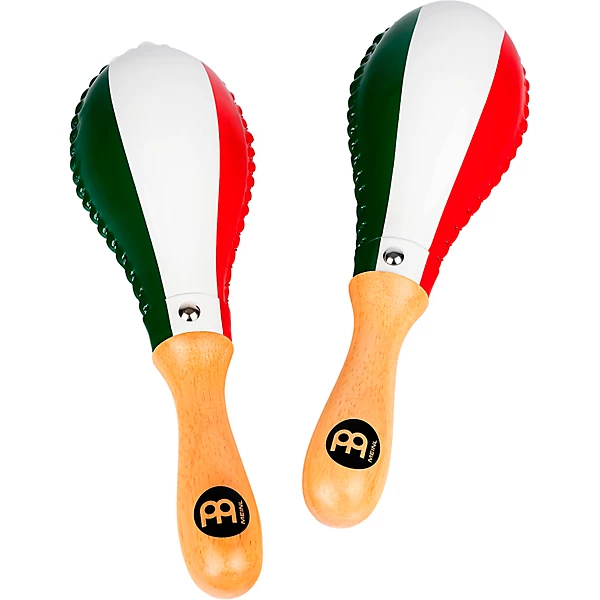 MEINL Traditional Rawhide Maracas with Mexican Flag