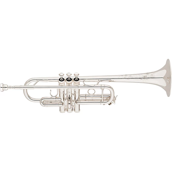 S.E. SHIRES Model 502 Custom Series Professional C Trumpet Silver plated Yellow Brass Bell