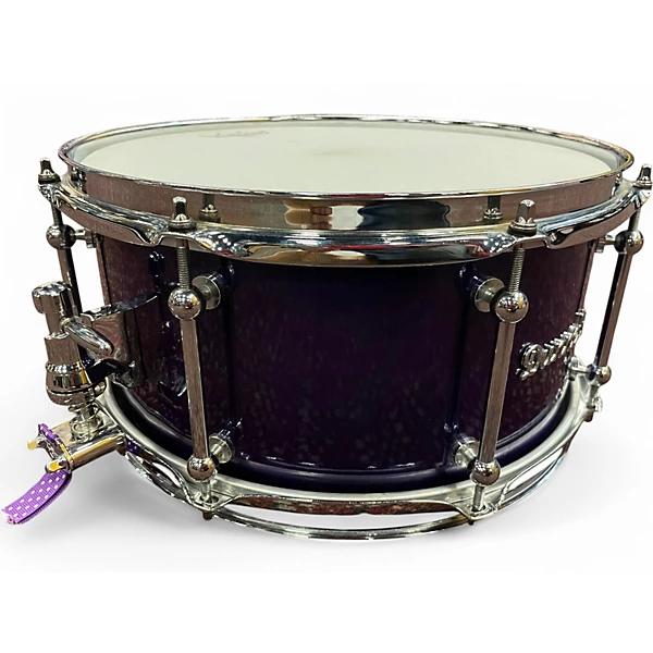 Used Dunnett 6.5X13 Classic Stainless Steel Snare Purple Drum 4 Used Dunnett 6.5X13 Classic Stainless Steel Snare Purple Drum