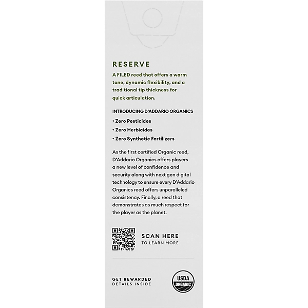 D'Addario Woodwinds Reserve, Baritone Saxophone - Box of 5 3 4 D'Addario Woodwinds Reserve, Baritone Saxophone - Box of 5 3