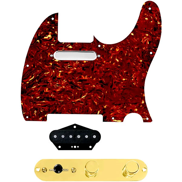 920D Custom Texas Grit Loaded Pickguard for Tele With T3W-G Control Plate Tortoise